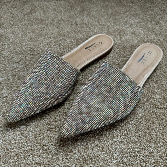 Nude Rhinestone Mules - Picture 5 of 5